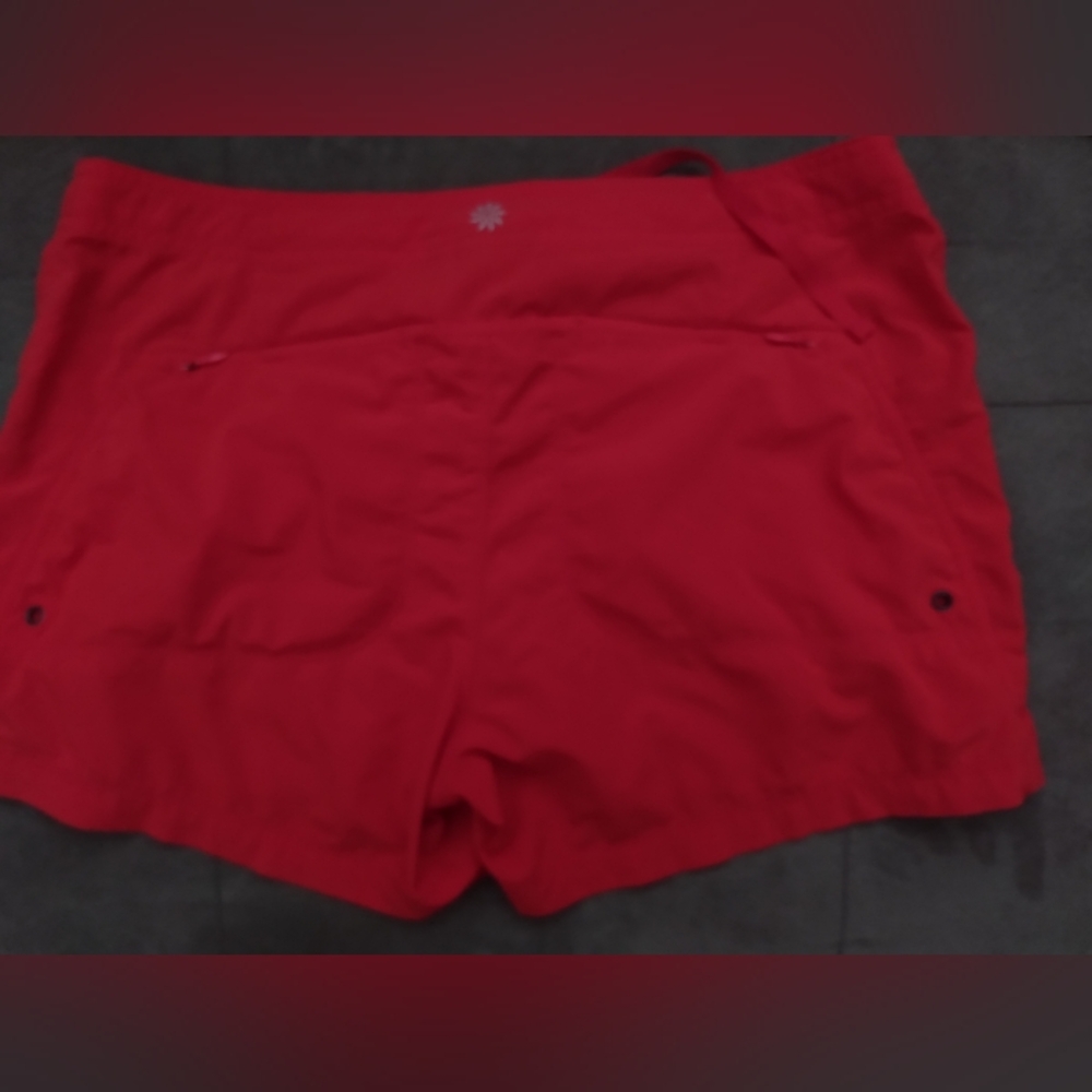 Athleta Red Swim / Athletic Shorts Lightweight Design Red Size 4 (Fits Lk Med)